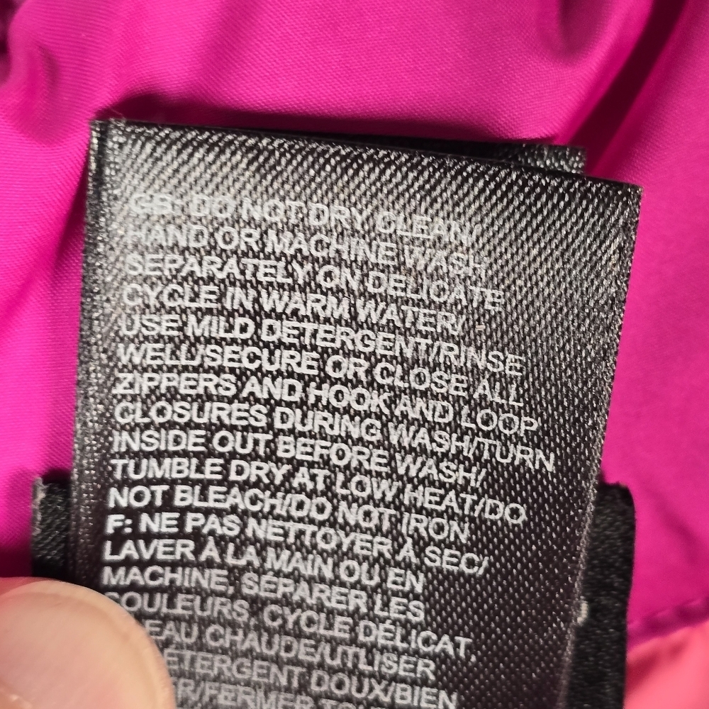 The North Face Girls Andes Down Jacket In Luminous Pink Full Zip Size L 14-16 - Picture 16 of 16